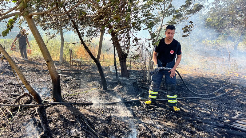 İtfaiye Alevlerin Seralara Sıçramaması İçin Zamanla Yarıştı